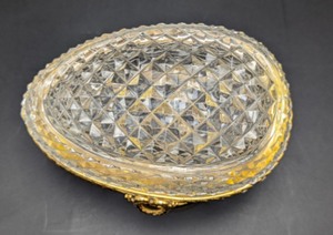 lot 314 image: Lovely French Crystal Egg Trinket Box