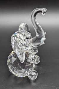 lot 316 image: Crystal Elephant and Poodle Figurines