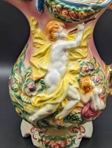 lot 358 image: Colorful Capodimonte Pitcher