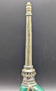 lot 371 image: Moroccan Green Glass Perfume Bottle