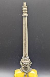 lot 373 image: Moroccan Yellow Glass Perfume Bottle