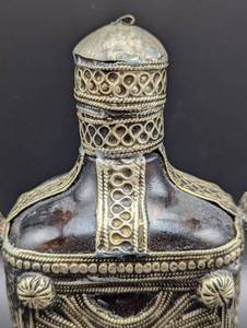 lot 375 image: Decorative Stone Inlaid Moroccan Bottle