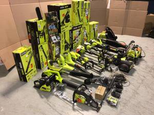 Lot of Assorted Ryobi Lawn Care Tools various models and conditions Customer Returns See Pictures