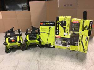 Lot of Mixed Assorted Ryobi Outdoor Tools various models and conditions Customer Returns See Pictures