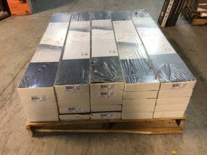 Pallet with 25 Cases Stanhope Hickory 8 mm Thick x 7-23 in. Wide x 50-58 in. Length Laminate Flooring (21.48 sq. ft.  case) by Home Decorators Collection Customer Returns See Pictures