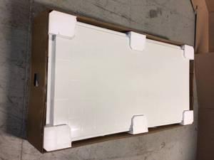 Maui NexTile 30 in. x 60 in. x 76.5 in. Standard Fit Alcove Bath and Shower Kit with Left-Hand Drain in White by Bootz Industries Customer Returns See Pictures
