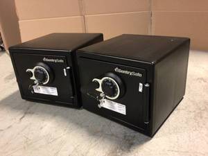 Lot of 2 Assorted 0.8 cu. ft. Fireproof & Waterproof Safe with Dial Combination Lock by SentrySafe Customer Returns See Pictures