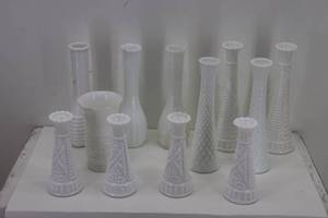 White Glass Vases