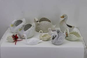 GlassProcelain Swans