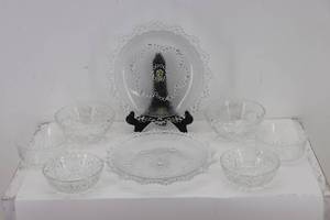 (4) Sets Clear Glassware