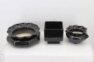 Black Porcelain Planters