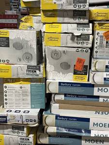 HUGE LOT of American Standard, Grohe and Moen Faucets, Showers, Mirrors and other Plumbing Supplies
