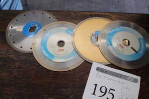 lot 195 image: Lot of (4) 7 Diamond Saw Blades (New )