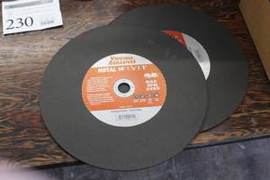 lot 215 image: Lot of (2) Virginia Abrasives 14 Metal Cut-Off Blades (New )