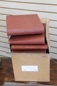 lot 233 image: Lot of (11) Easy 8 Floor Sander 8x19 36 Grit Expandable Drum Cloth Belts