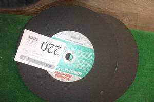lot 220 image: Lot of (2) Virginia Abrasives 14 Asphalt Cut-Off Blades (New )