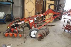 lot 119 image: General 660 Dig-R-Mobile Gas Tow Behind Auger, 8, 12 and 16 Auger Bits plus Extensions