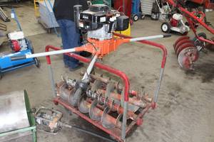 lot 120 image: General 330 Hole Digger Honda GXV160 OHV 2-Man Auger, 4, 6, 8 and 12 Auger Bits plus Extensions