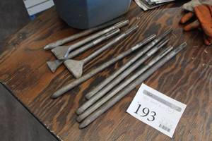 lot 193 image: Lot of (9) SDS Chuck Hammer Bits