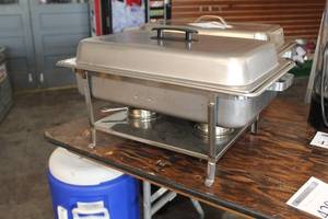 lot 420 image: Stainless Steel Chafing Dish with Lid and Warming Stand