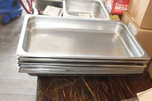 lot 418 image: Lot of (7) Stainless Steel Hotel Pans
