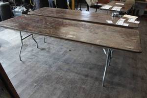 lot 508 image: WoodMetal Folding Banquet Table 8