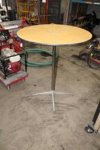 lot 461 image: WoodMetal High Top Pedestal Bar Table