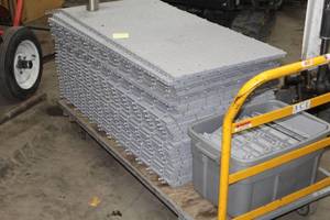 lot 130 image: Lot of (105) Tent Flooring Sections