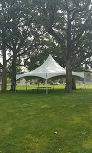lot 129 image: Tentnology MQ40 Hexagon Tension Tent 40x35