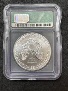 lot 18 image: 2001 Silver Eagle ICG MS69