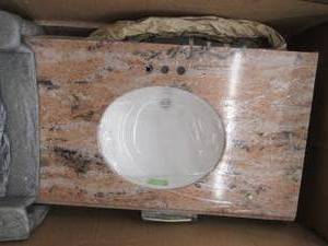 37 in. x 22 in. Stone Effects Vanity Top in Bordeaux with White Basin With Backsplash.
