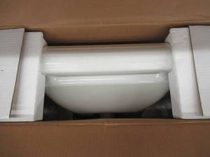 Memoirs 5-38 in. Cermaic Pedestal Sink Basin in White with Overflow Drain - Sink Basin Only.