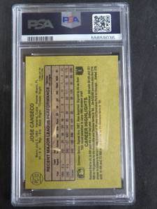 1987 DONRUSS JOSE CANSECO BASEBALL CARD
