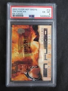 2002 FLEER HOT SHOTS  TIM DUNCAN BASKETBALL CARD