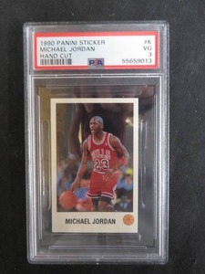 VINTAGE 1990 PANINI STICKER  MICHAEL JORDAN  HAND CUT