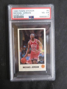 VINTAGE 1990 PANINI STICKER  MICHAEL JORDAN HAND CUT (9017)