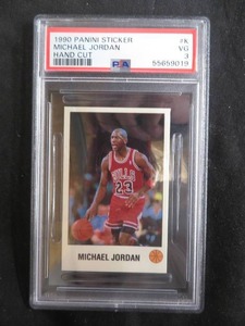 VINTAGE 1990 PANINI STICKER  MICHAEL JORDAN HAND CUT (9019)