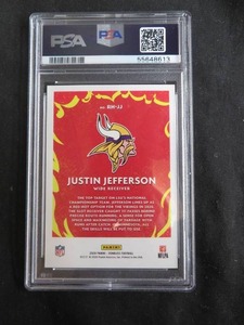 2020 PANINI DONRUSS  JUSTIN JEFFERSON  RED HOT ROOKIES FOOTBALL