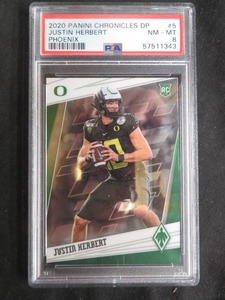 2020 PANINI CHRONICLES DP  JUSTIN HERBERT  PHOENIX FOOTBALL CARD