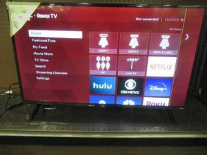 TCL 40S325 40 Inch 1080p Smart LED Roku TV, With Remote - Vertical Line RH Side (See Photos).