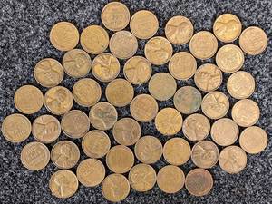 Lot of (50) Wheat Pennies
