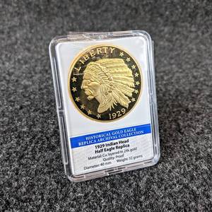 American Mint REPLICA 1929 Indian Head Half Eagle - (Copper w 24k Gold Layer)