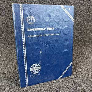 Coin Collector Book w (43) 90% Silver Roosevelt Dimes