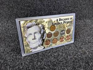 9 Decades of Lincoln Pennies Set