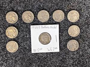 (10) Assorted Buffalo Nickels
