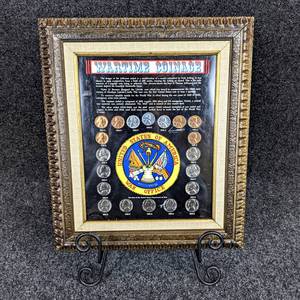 Framed Wartime Coinage - 12 x 14