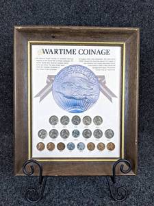 Framed Wartime Coinage - 12 x 10