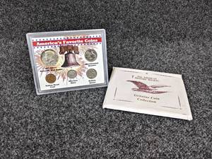 Americas Favorite Coins Collection - Includes 1968 Kennedy Half Dollar (40% Silver), Bi-Centennial Quarter, 1920 Buffalo Nickel, 1944 Mercury Dime (90% Silver) and 1907 Indian Head Cent