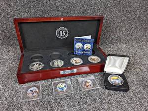 WWII Commemorative Coins, Jesus Coin (Silver Plated), Right to Bear Arms Coin (Silver Plated)