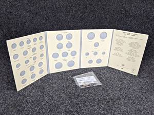 20th Century U.S Type Coins Folder - Includes 1943 Walking Liberty (90% Silver), 1935 Buffalo Nickel, 1936 Mercury Dime (90% Silver) and 1906 Indian Head Cent